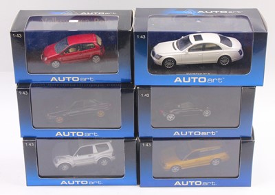 Lot 861 - Auto Art 1/43 scale group of 6 diecast cars to...