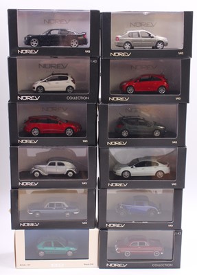 Lot 825 - Norev 1/43 scale group of 12 diecast cars to...
