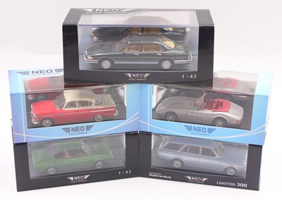 Lot 835 - One tray containing five Neo 1/43 scale...