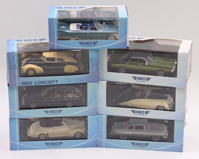 Lot 839 - Neo scale models 1/43 scale group of 7 modern...