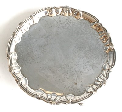 Lot 2067 - A George II silver salver, of shaped circular...