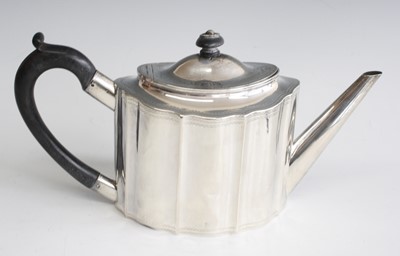 Lot 2070 - A George III silver saffron teapot, of shaped...