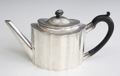Lot 2070 - A George III silver saffron teapot, of shaped...