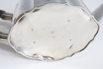 Lot 2070 - A George III silver saffron teapot, of shaped...