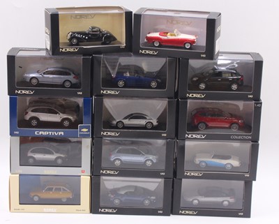 Lot 828 - Norev 1/43 scale group of 14 diecast cars to...