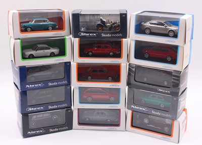 Lot 865 - Abrex 1/43 scale group of 15 diecast cars to...