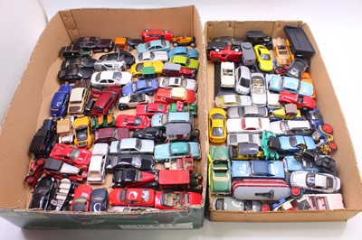 Lot 781 - Two trays of various loose 1/43 scale modern...