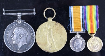 Lot 3011 - A pair of WW I British War and Victory Medals,...