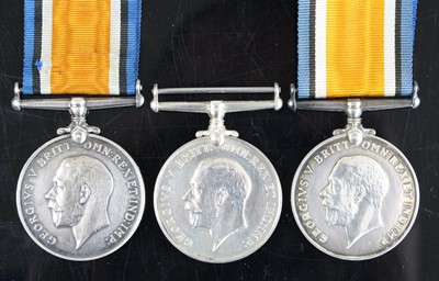 Lot 3012 - A collection of three WW I British War Medals,...