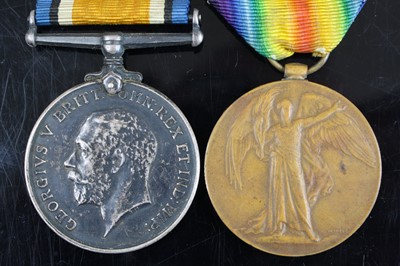 Lot 3016 - A pair of WW I British War and Victory Medals,...