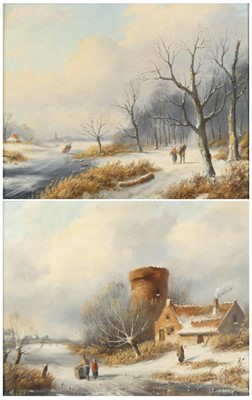Lot 2248 - Jan van Hessel (b.1894) - Pair of Dutch winter...