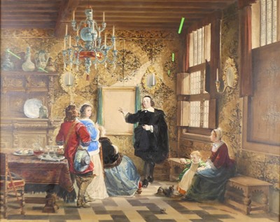 Lot 2258 - Louis Haghe (1806-1885) - The Geography lesson,...