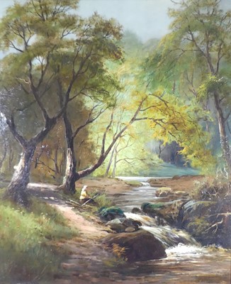 Lot 2224 - 19th century English school - Woodland scene...