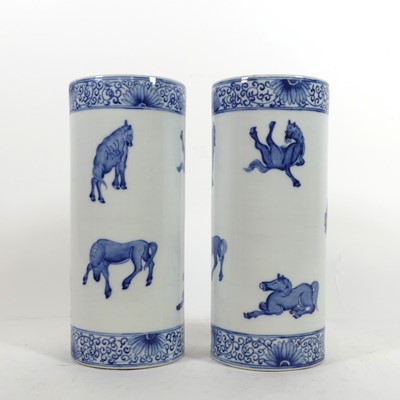 Lot 8 - A pair of contemporary Chinese porcelain...
