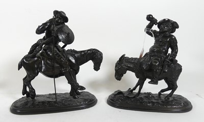 Lot 22 - A bronzed metal figure of Falstaff, modelled...