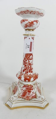 Lot 25 - A Royal Worcester porcelain candlestick, in...