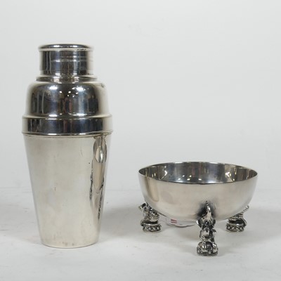Lot 31 - An early 20th century silver plated cocktail...