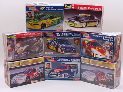 Lot 601 - Eight various boxed Revell Monogram 1/24 scale...