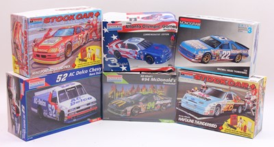 Lot 639 - Six boxed Monogram 1/24 scale Race Truck and...