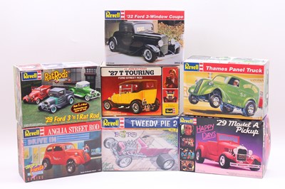 Lot 643 - Seven boxed Street Rod, and Model A Pickups,...
