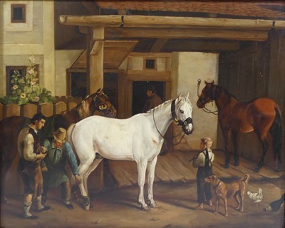 Lot 2242 - 19th century English school - Outside the...