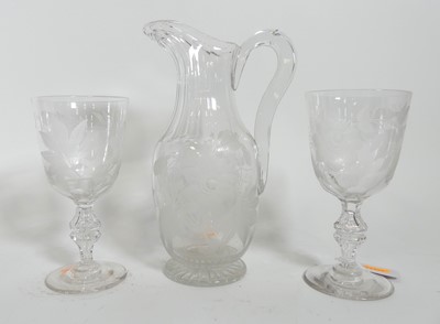 Lot 55 - A pair of early 19th century style glass...