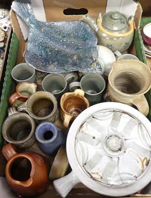 Lot 67 - A collection of studio pottery to include a...