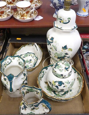 Lot 77 - A collection of Masons Chartreuse pattern...