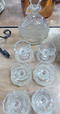 Lot 105 - A French glass liqueur set, comprising an...