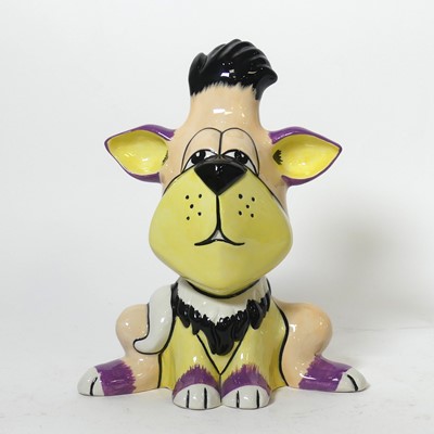 Lot 110 - A Lorna Bailey fireside pottery model of a cat...