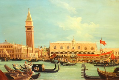 Lot 1001 - After Canaletto - The Grand Canal, Venice, oil...