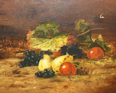 Lot 1002 - Eugenie Hyngell - still life with fruit on a...