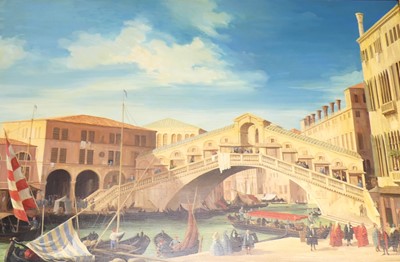 Lot 1004 - VH Symonds - after Canaletto, Venetion scene,...