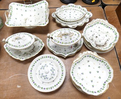 Lot 174 - A 19th century Derby part dinner service, to...