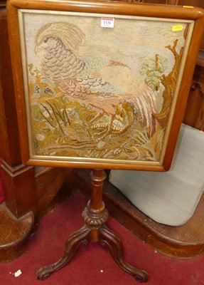 Lot 1126 - A mid-Victorian mahogany and tapestry inset...