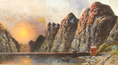 Lot 1030 - H. Elmblad - Pair; Norwegian fjords, oils,...
