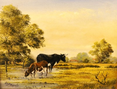 Lot 1031 - Chris Pengelly - Cattle grazing, oil; Charles...
