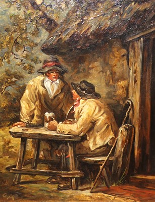 Lot 1045 - In the manner of George Morland - Figures...