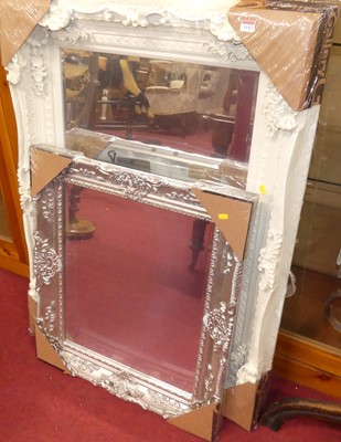 Lot 1147 - A contemporary white painted floral decorated...
