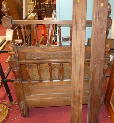 Lot 1149 - A circa 1900 Belgian floral relief carved oak...