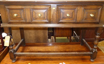 Lot 1164 - An early 20th century geometric oak two-drawer...