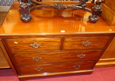 Lot 1192 - A circa 1900 walnut ledgeback chest by Jas....