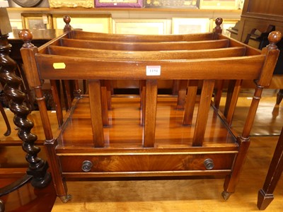 Lot 1194 - A contemporary mahogany three-division...