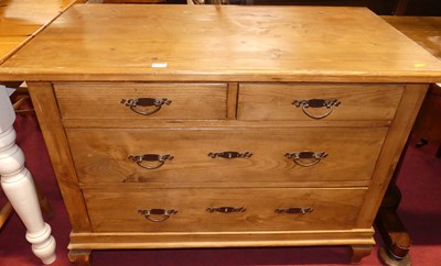 Lot 1198 - A modern reclaimed pine low squarefront chest...