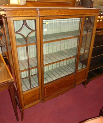 Lot 1218 - A circa 1900 mahogany and satinwood inlaid...