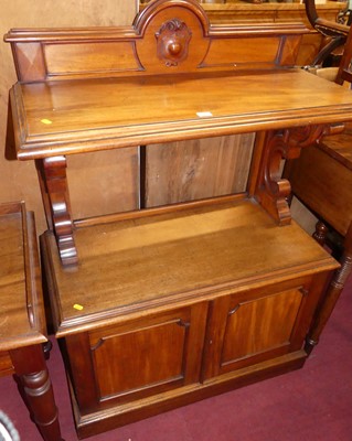 Lot 1229 - A mid-Victorian mahogany buffet side cupboard,...