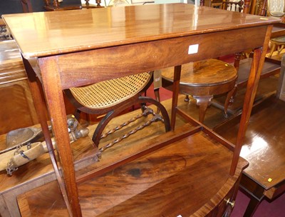 Lot 1230 - A circa 1900 mahogany rectangular plain side...