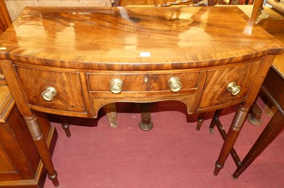 Lot 1231 - A Regency mahogany, flame mahogany and...