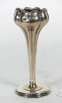Lot 187 - An Art Nouveau silver spill vase, of stylised...
