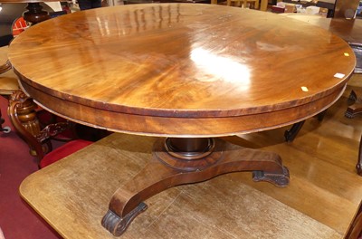 Lot 1241 - An early Victorian mahogany and flame mahogany...